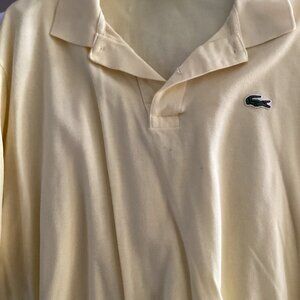 Preowned Yellow Lacoste polo shirt-size 8.